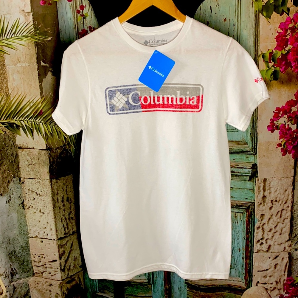 Columbia Men”s T-shirt white Small
